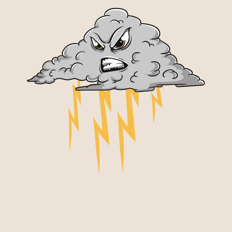 Angry Cloud Causing Lightning Thunderstorm Weather