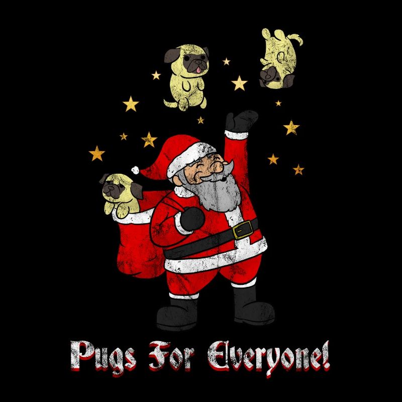 Pugs For Everyone Santa Claus Distributes Gift