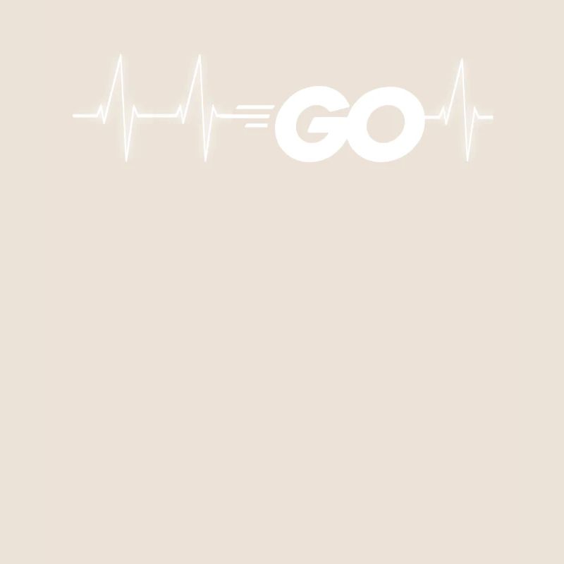 Go Programming Language with Go logo in heartbeat