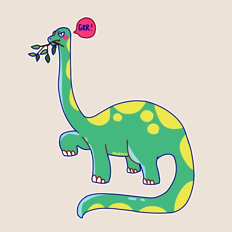 Dinosaurier hat schlechte Laune