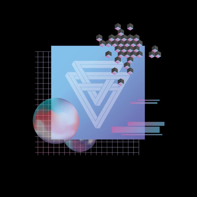 Geometry Triangles Geometrical Illusion Glitch