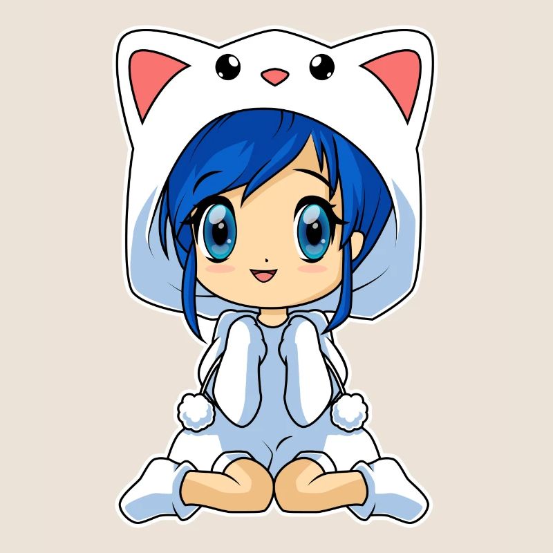 Anime Chibi Mädchen