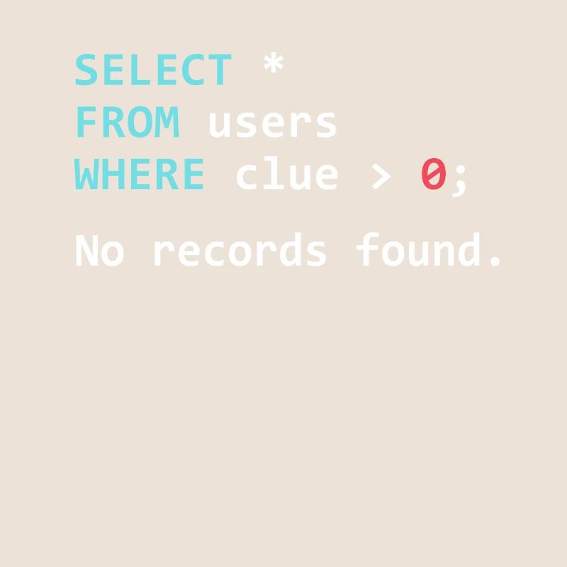 Drôle de programmeur Gift SQL Query