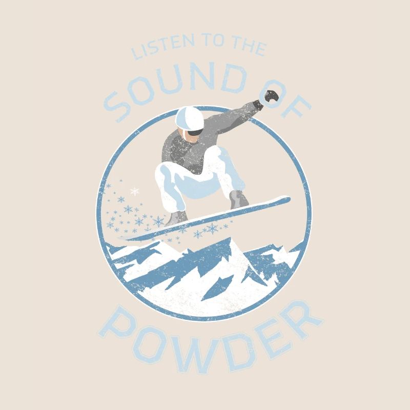 Conception de poudre de snowboarder