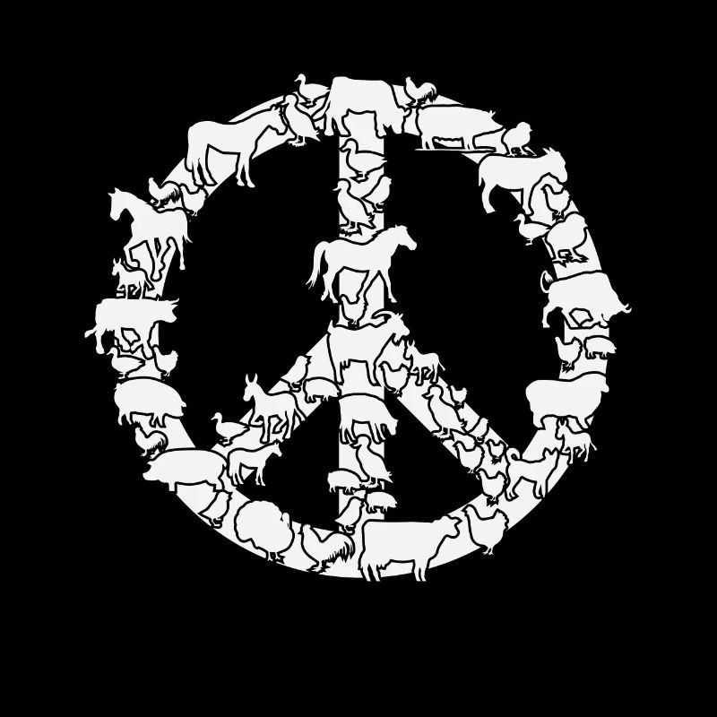 Peacezeichen mit Tieren