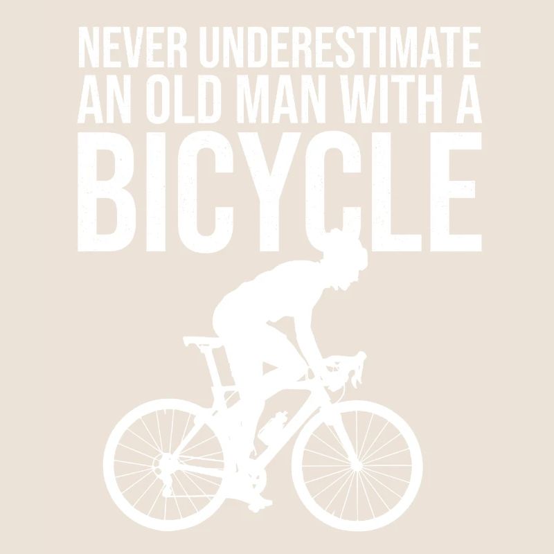 Never Underestimate An Old Man With A Bicycle Tee