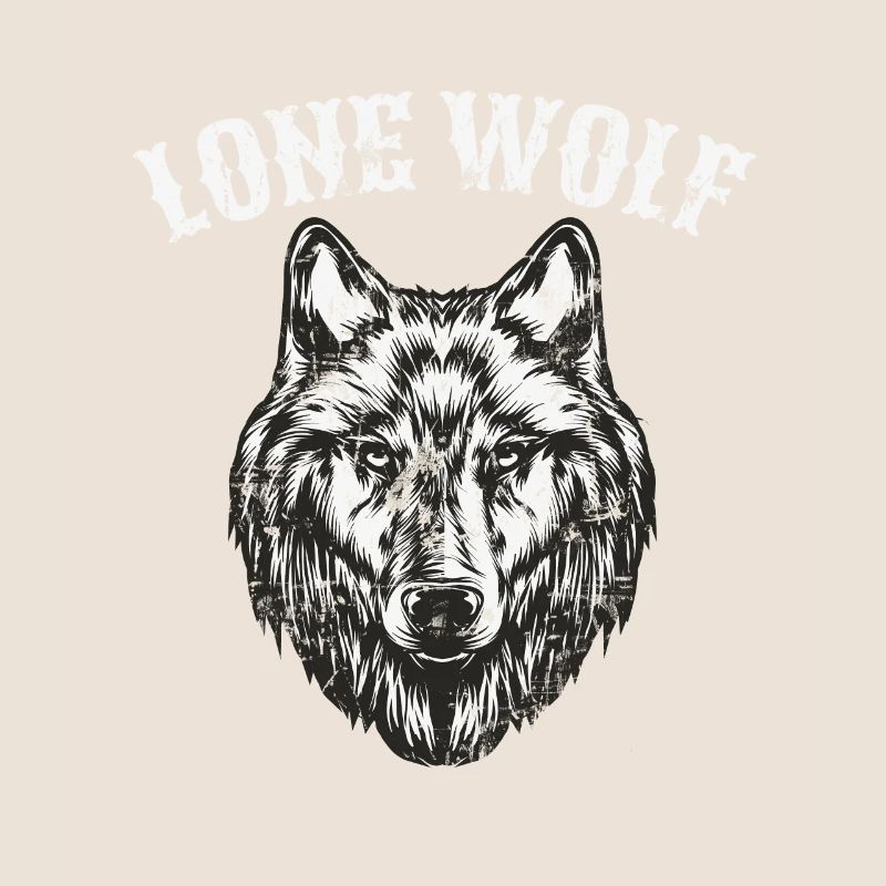 Lone Wolf full moon biker men gift
