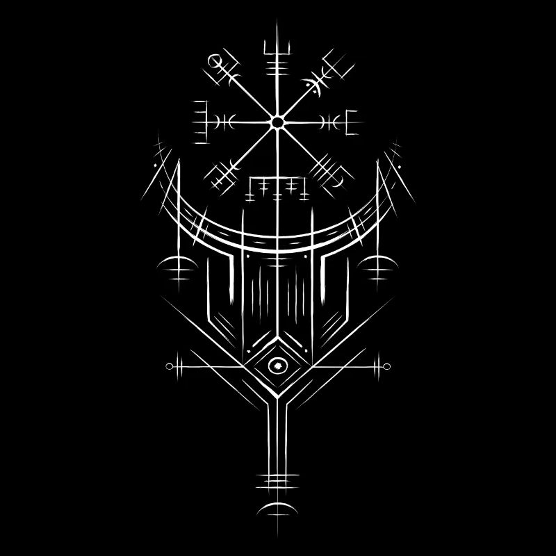 Vegvisir Runes Compass - Germanic Celts Vikings