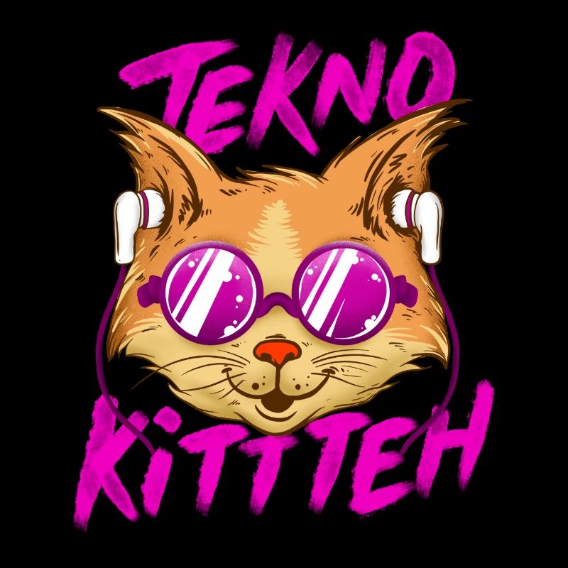 Tekno Underground Raver Techno cat