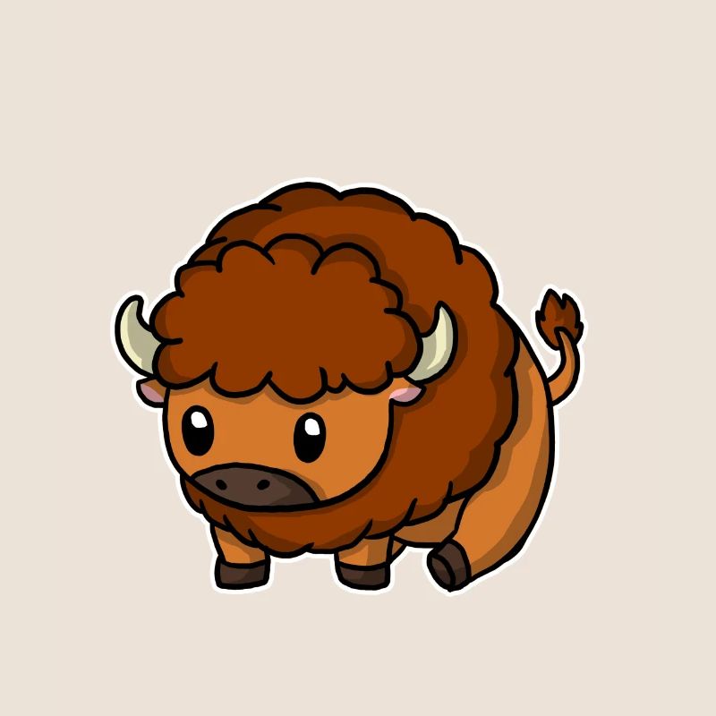 Bison doux Bison Cadeau de boeuf sauvage