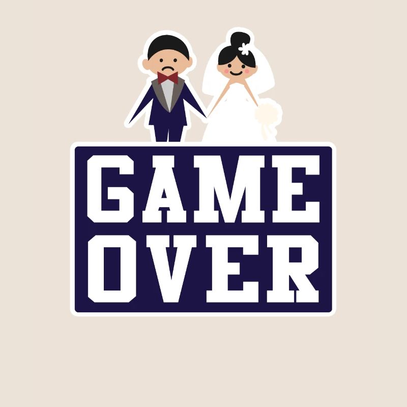 Game Over Ehemann Ehefrau Hochzeit Trauung
