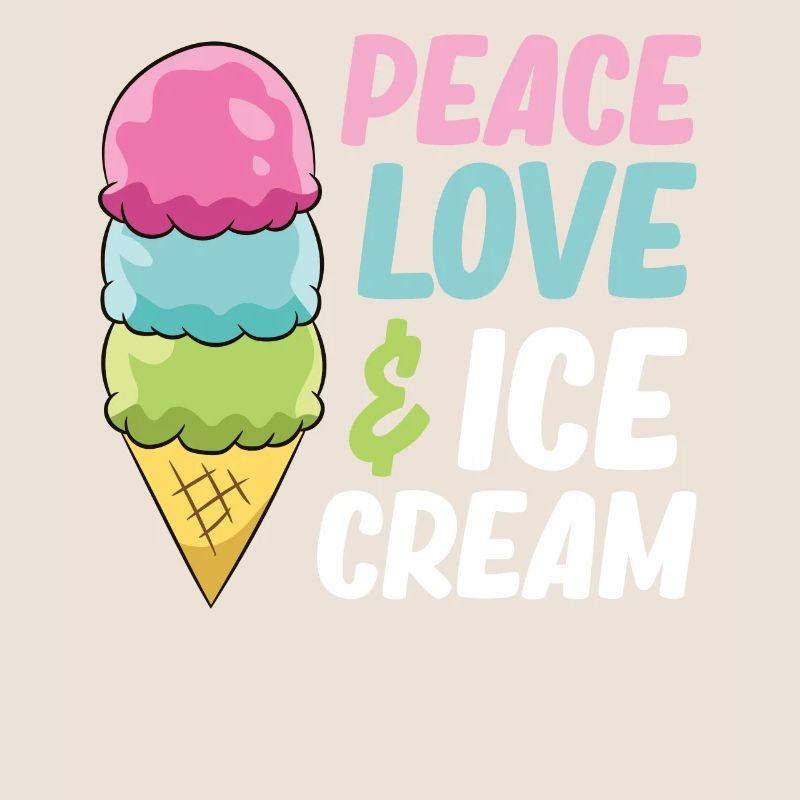 Sommer Eiscreme Kinder Frieden Liebe und Eiscreme