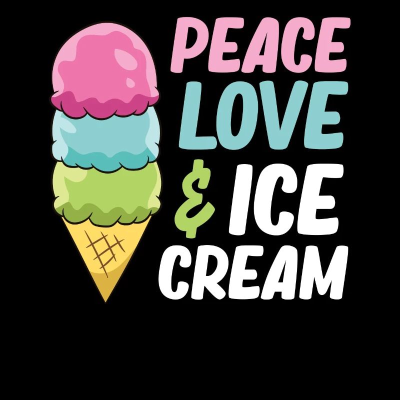 Sommer Eiscreme Kinder Frieden Liebe und Eiscreme