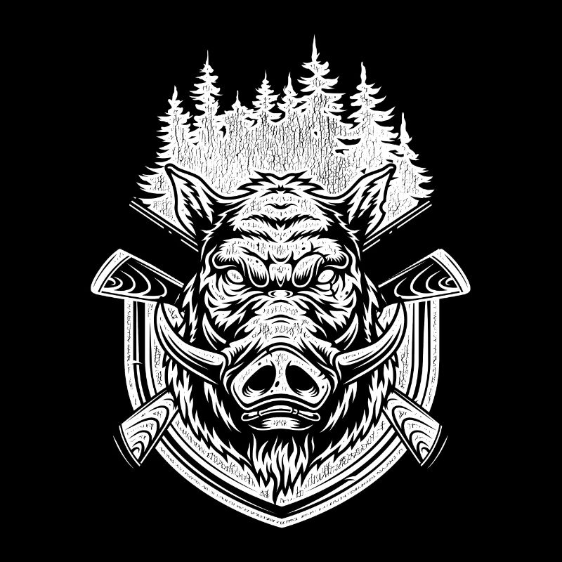 Wild boar head