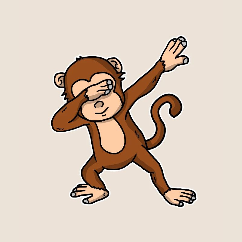 Funny Dabbing Monkey Dab Dance Ape Lover Gift