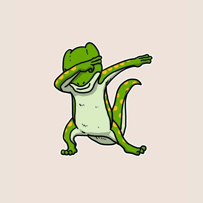 Funny Dabbing Gecko Dab Dance Reptile Lover Gift