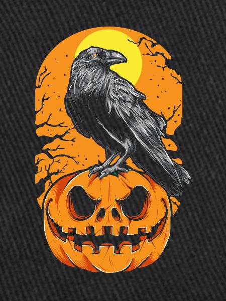 Raven Pumpkin Halloween Effrayant