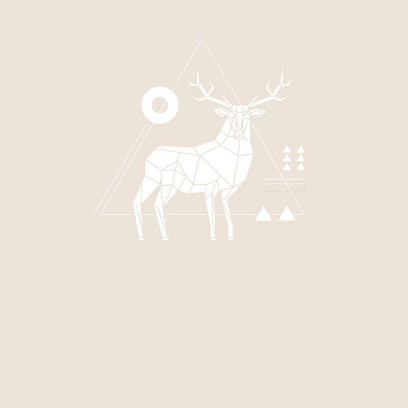 Deer Polygon Geometry Stag Low Poly Wild Animal