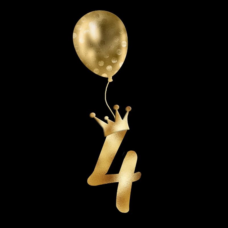 4! Luftballon Krone-personalisierbar