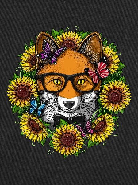 Fox Hippie Sunflowers