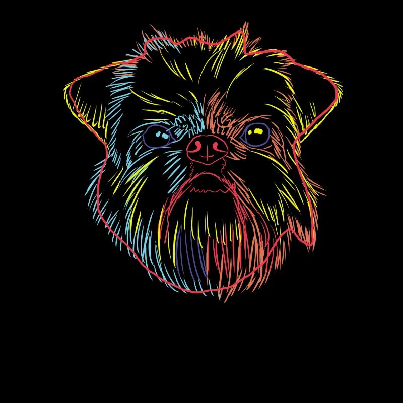 Splash Brussels Griffon Dog