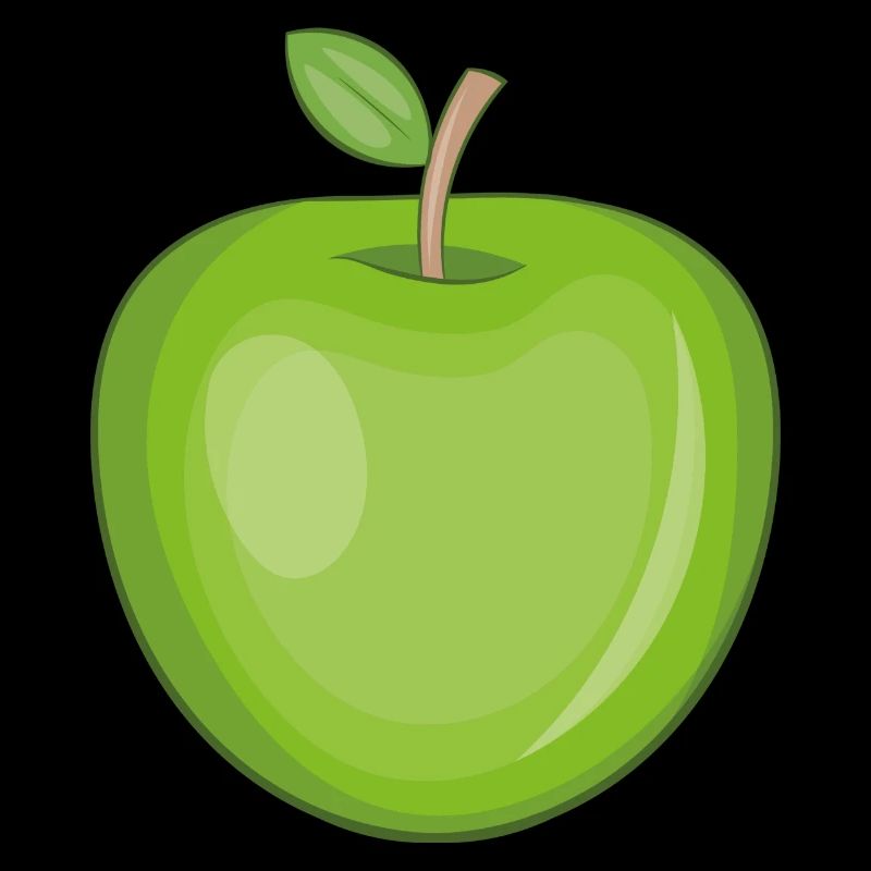 Autocollant drôle d'une pomme