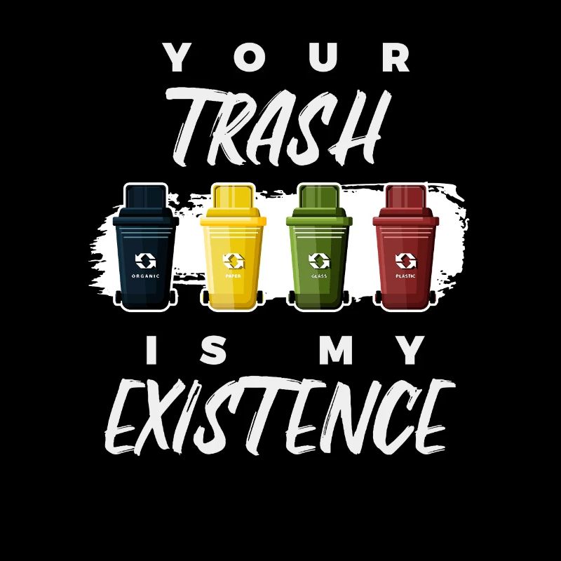 Garbage man garbage cans garbage collection
