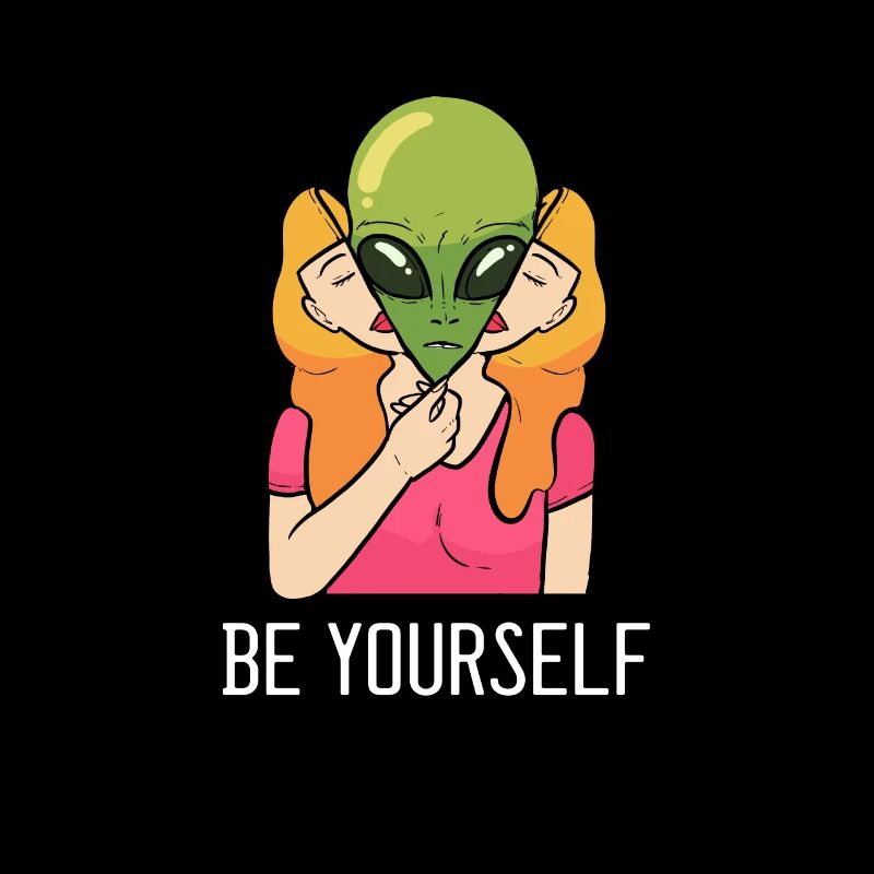 Be Yourself Alien Fan Gift