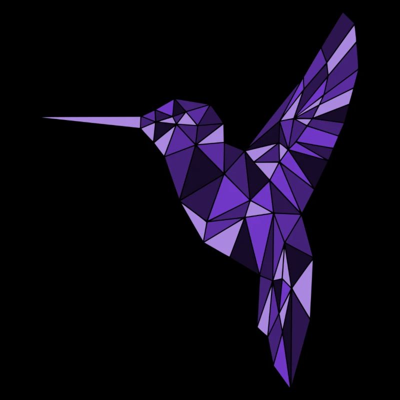 Violet Polygone oiseau - Triangles Bird Colibri