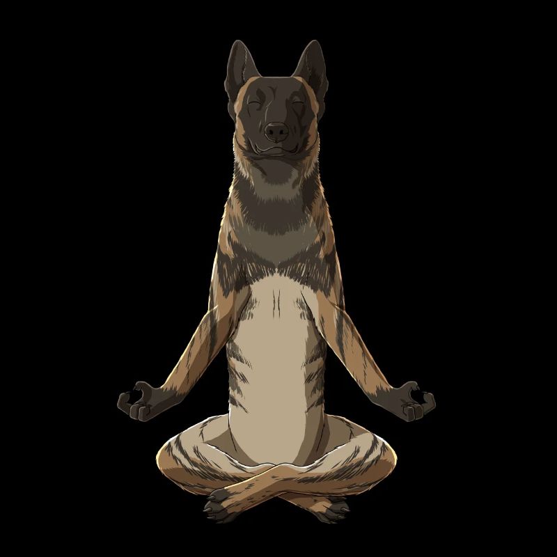Meditating Dutch Shepherd Dog