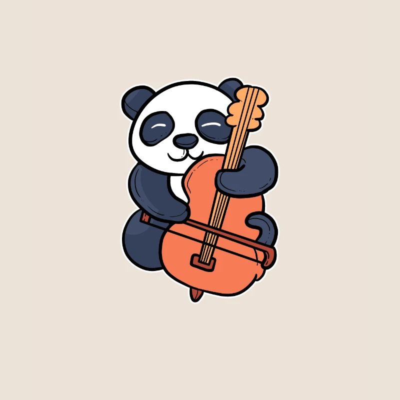 Panda cello cello player gift