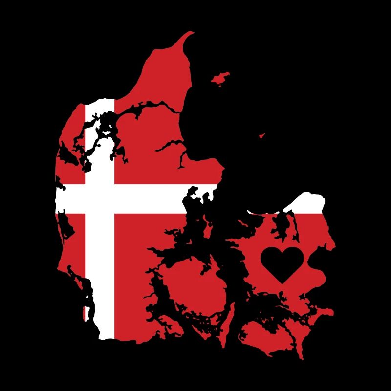 Love Denmark Gift Danish Pride Heart