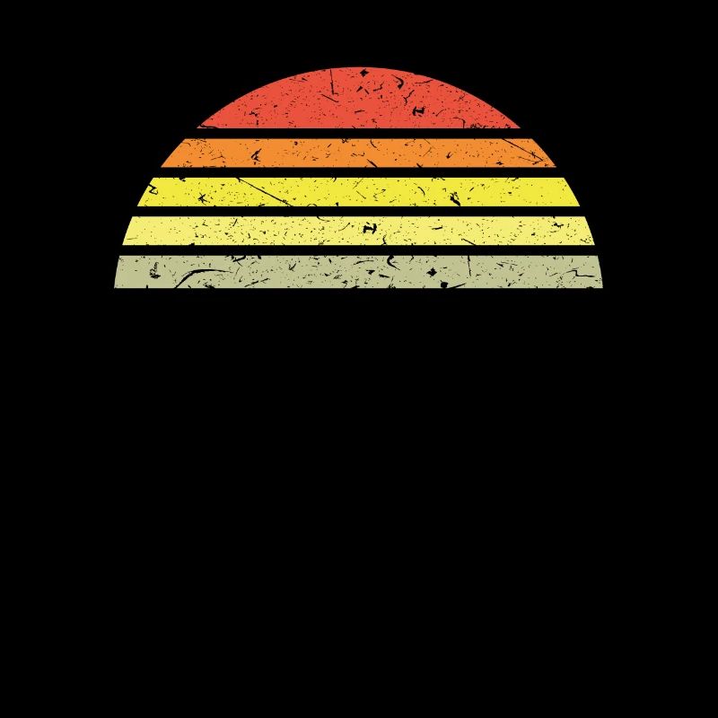 Rétro demi-cercle coucher de soleil