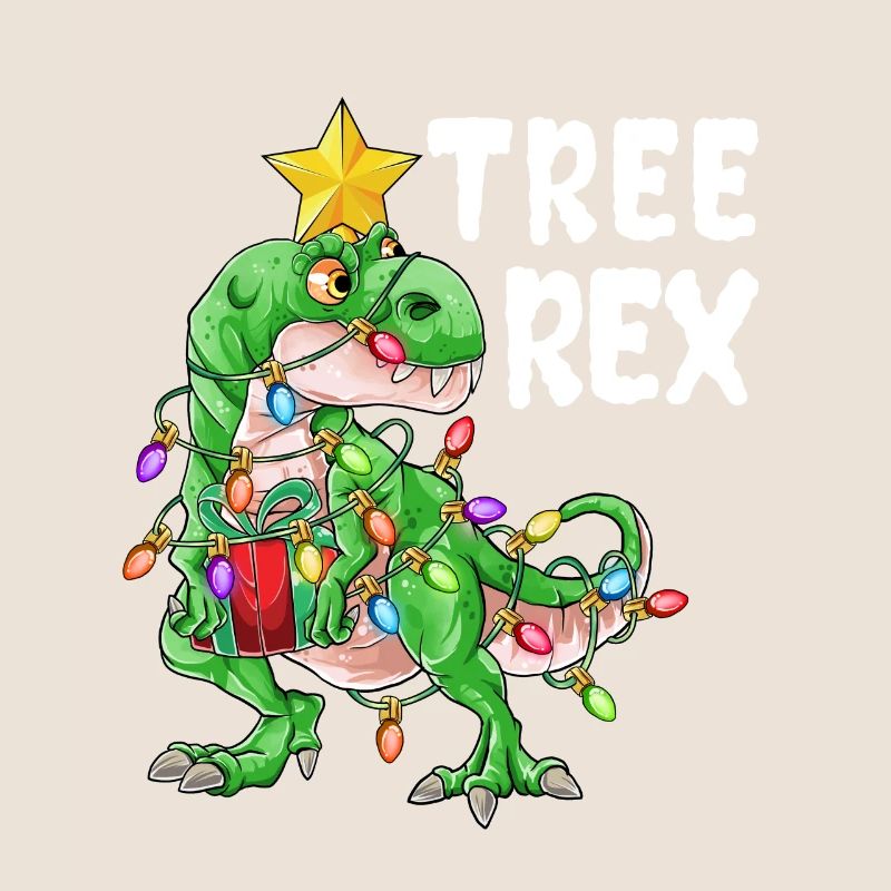 Funny Tree Rex Noël T-Rex Dinosaur Xm