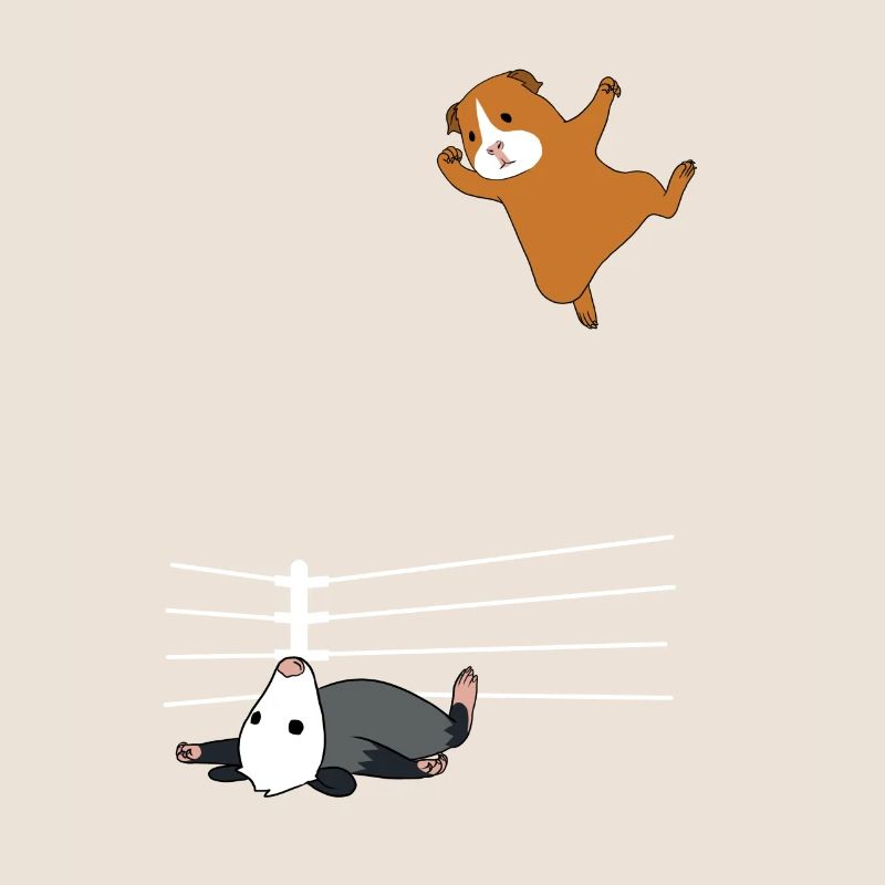 Wrestle Guinea Pig Opossum