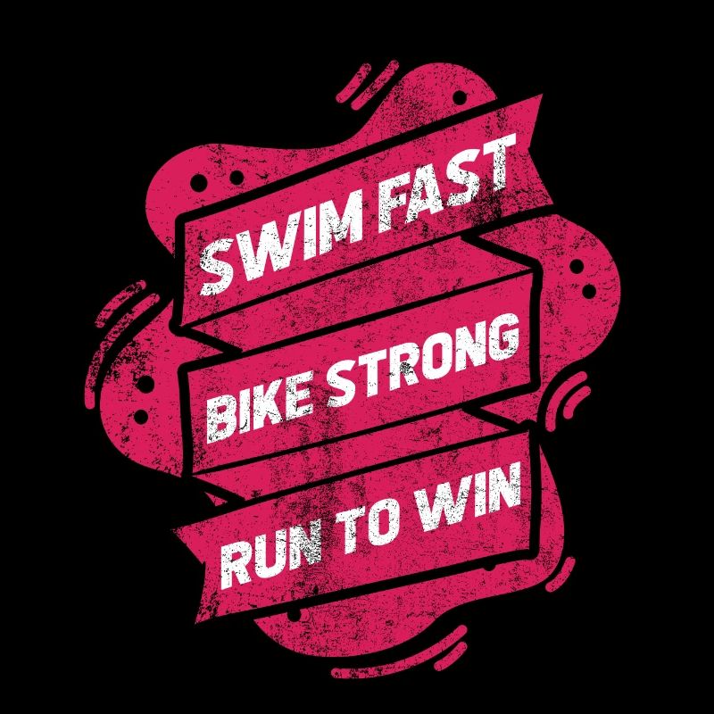 Course de vélo de natation de triathlon