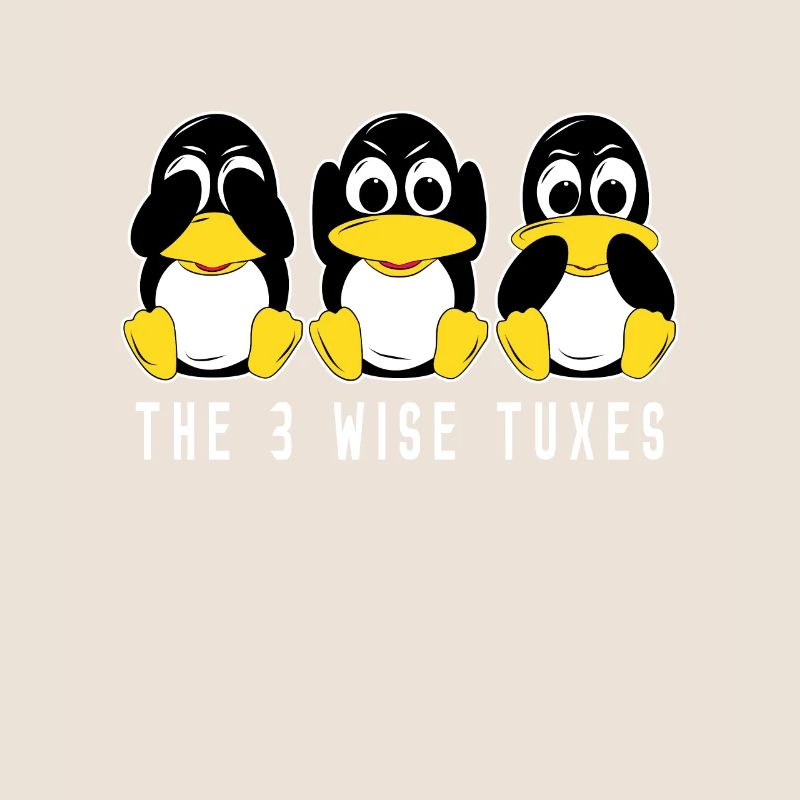 3 Linux penguins hear see speak computer scientists