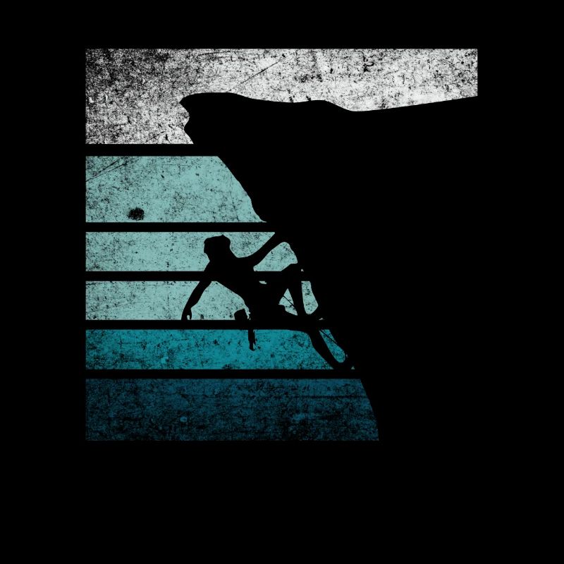 Climbing retro silhouette