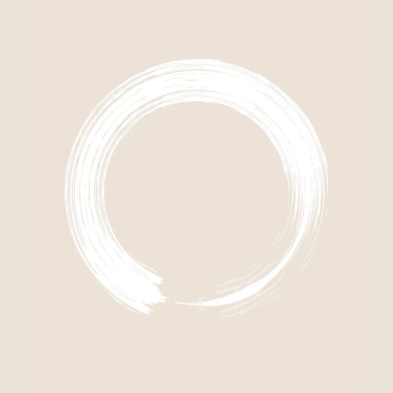 Circle design icon brush white