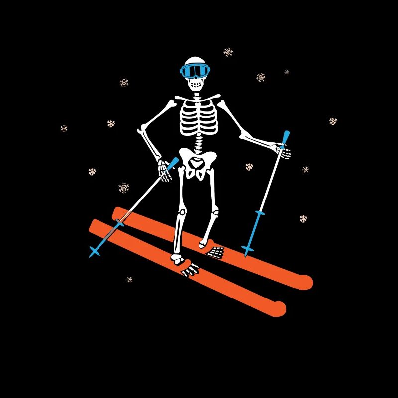 Skier skeleton apres ski ski vacation ski slope