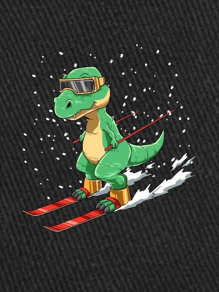 Ski drôle T-Rex