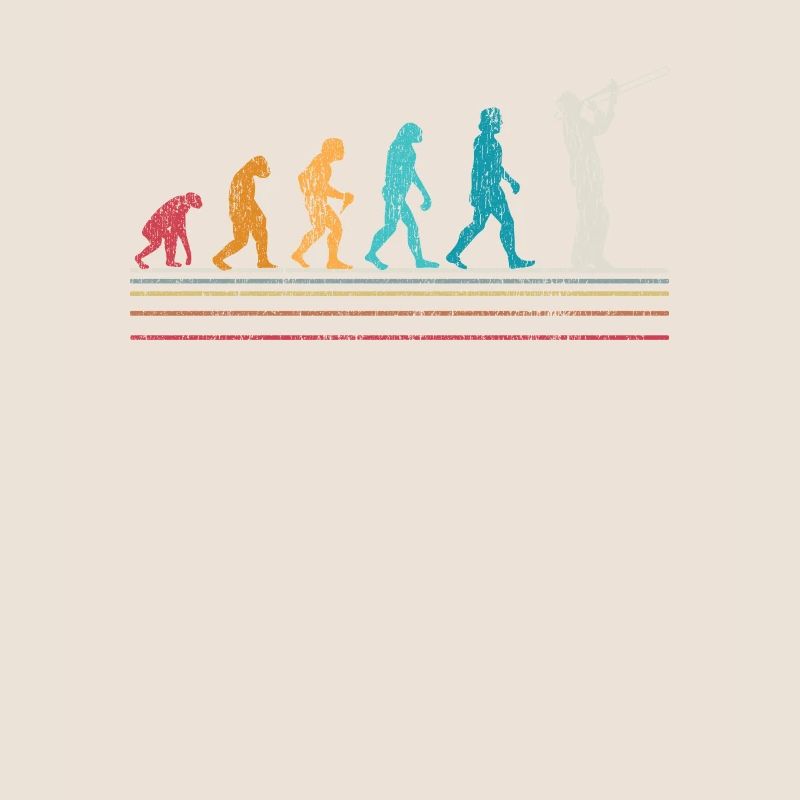 Trombone Evolution Trombone Player Retro
