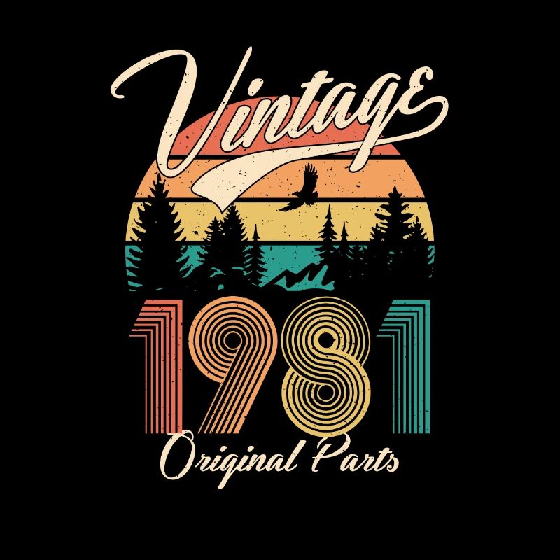Vintage 1981 40e anniversaire cadeau de quarante ans