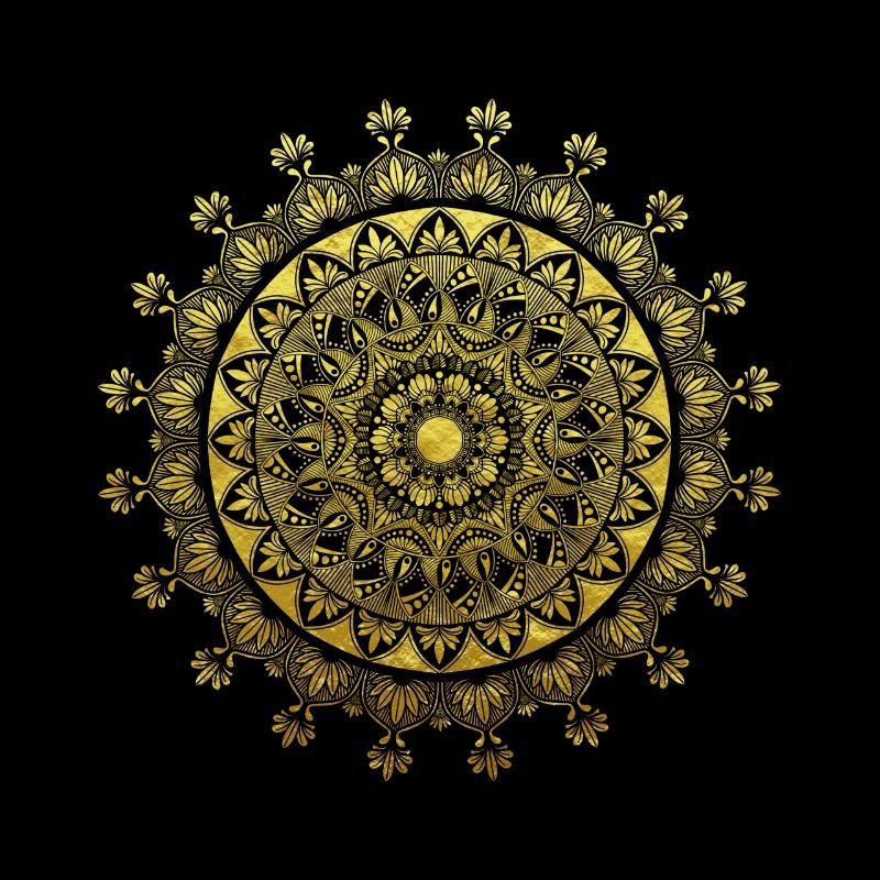 Cadeau spirituel de conception de mandala doré