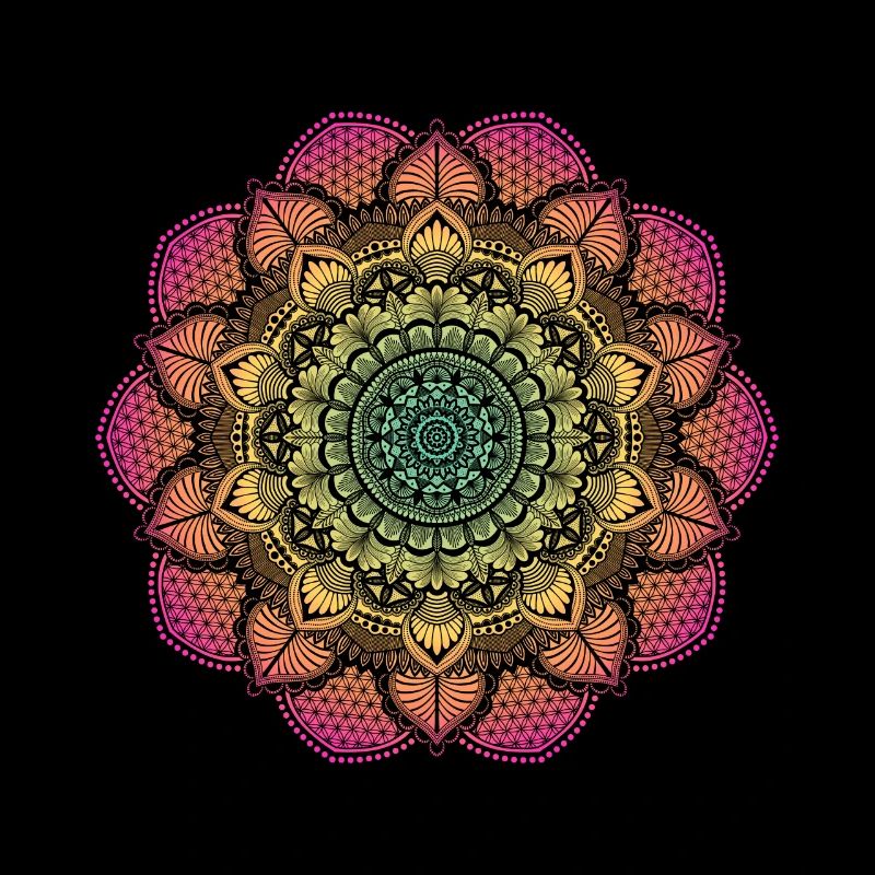 lebendiges Mandala Yoga Blume des Lebens Geschenk