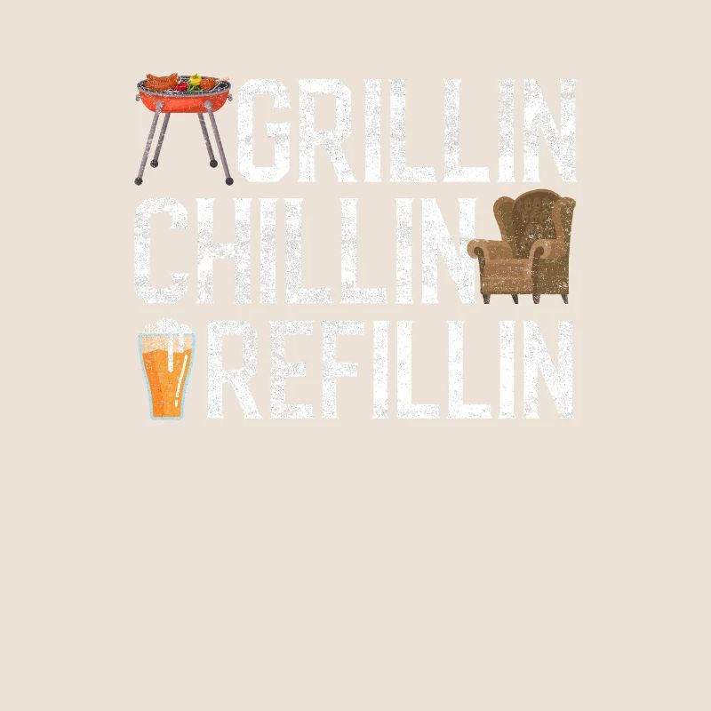 Lustiger BBQ Leben Biertrinker Ehemann Grillen