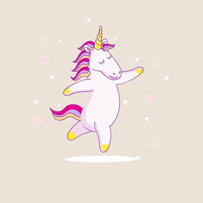 Une licorne danse dans les étoiles
