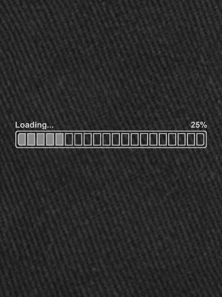 Loading bar 25%, bright