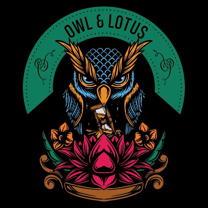 Lotus Eule Garten Geschenk