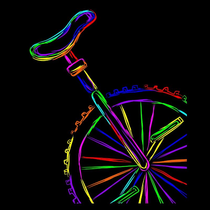 Buntes Einrad